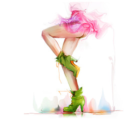 优雅的女性腿和鞋子