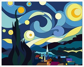 Vincent 梵高-De sterrennacht