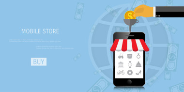 矢量在线购物新概念图片