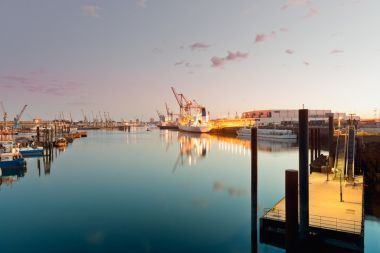 德國，漢堡，查看 Hansahafen、 海港區(qū)、 貨物 sh