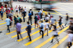 香港繁忙的街道图片