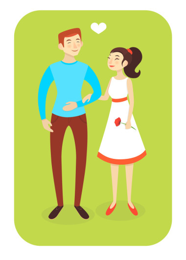 矢量图夫妇在爱中图片