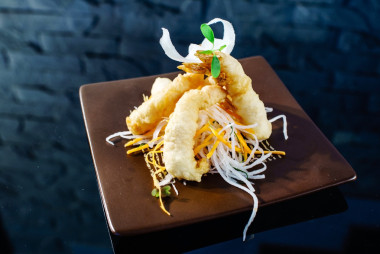 美味的油炸的蝦