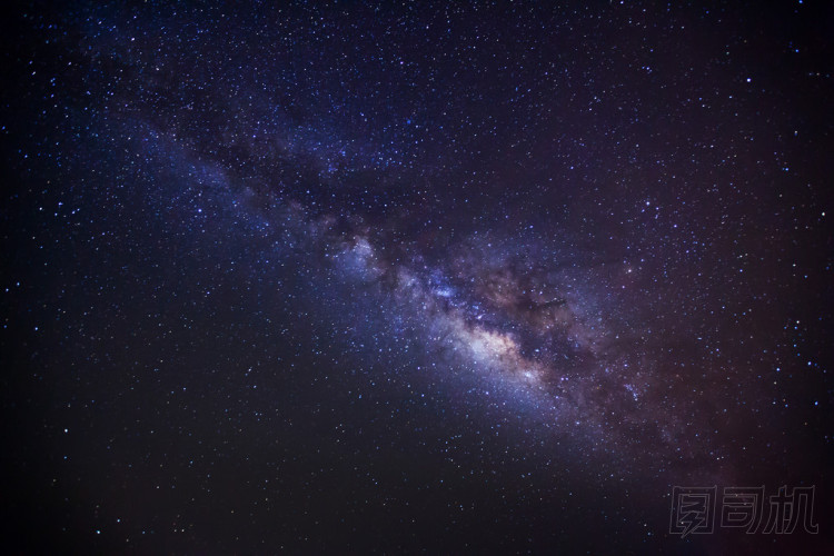 全景銀河星系，長時間曝光的照片