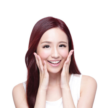 美麗的女人笑著照片
