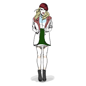 模型的时尚。素描.图片