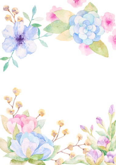 水彩花為你的婚禮請(qǐng)柬圖片