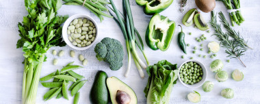 绿色蔬菜什锦的集合