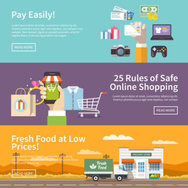 橫幅上的在線購(gòu)物主題圖片