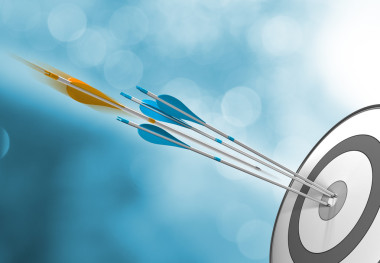 成功的概念，擊中目標(biāo)