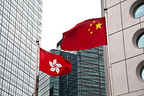Hong 香港和中国的国旗