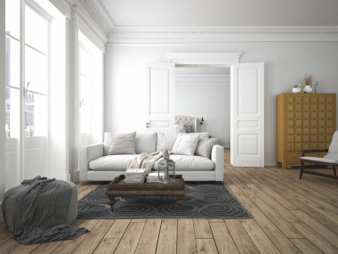  现代客厅。3d 渲染