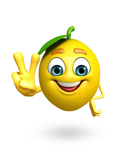 卡通人物的柠檬