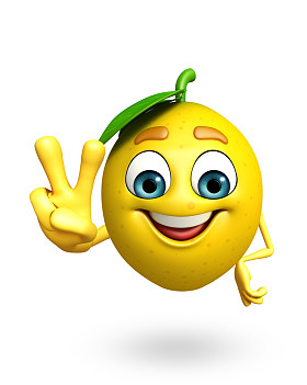卡通人物的柠檬