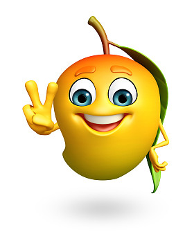 卡通人物的芒果图片