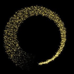 金闪闪发光的星尘圆