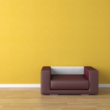 室內(nèi)設(shè)計紫沙發(fā)上黃色照片