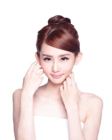 美麗的女人笑著圖片