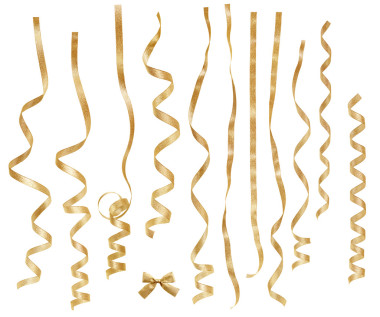 金色丝带图片