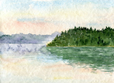 抽象的水彩風(fēng)景