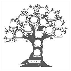 手绘制的家庭橡树