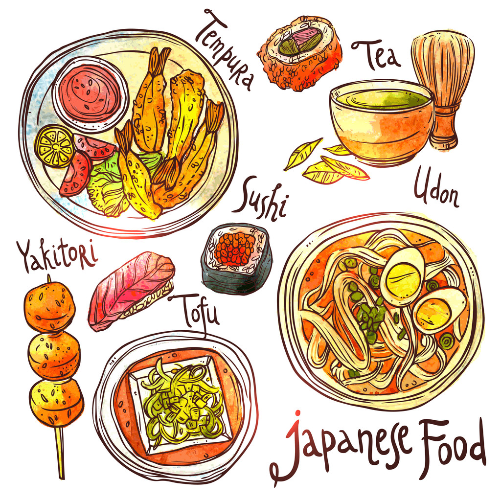 手绘日本食品,图片