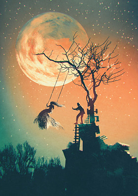 万圣节夜背景图片