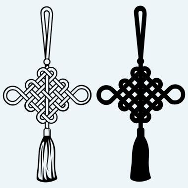 中國(guó)結(jié)。好運(yùn)氣的象征圖片