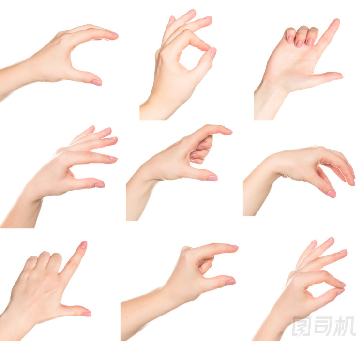 很多不同的手一套圖片