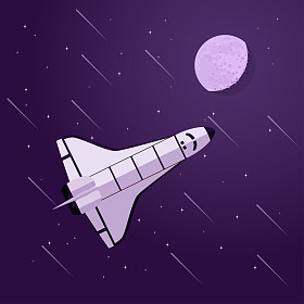 在太空中穿梭照片