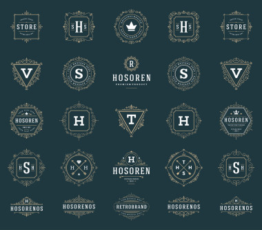 設置豪華標志模板華麗的書法優(yōu)雅