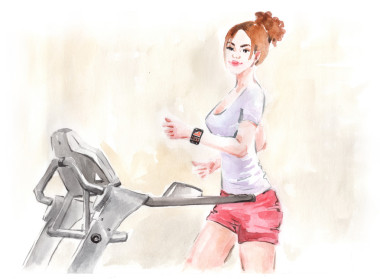 漂亮的锻炼健身的手表