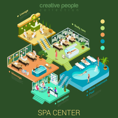 等距抽象 spa 美發(fā)中心
