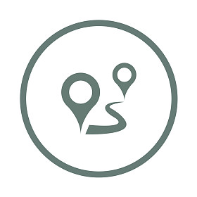 发展观。道路概念图标上的针点。股市病了