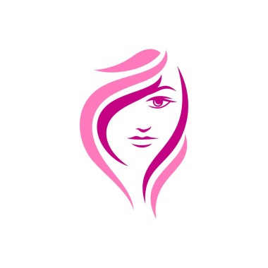 美丽的脸矢量模板