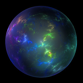 神秘的彩色的星球