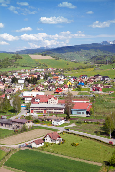 頂視圖的小村莊圖片