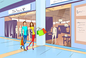 情侣购物商城中心图片