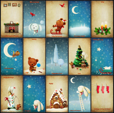 设置的圣诞贺卡.图片