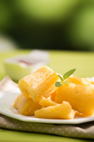 深油炸的木薯根