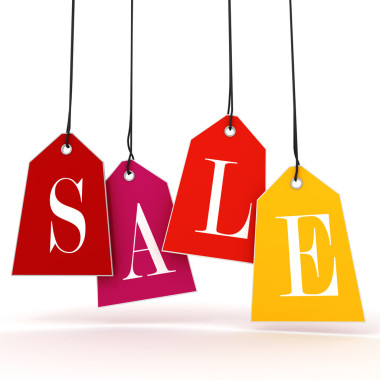 3d 銷售文本，在白色背景上