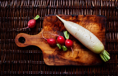 上表藤有新鮮的蔬菜圖片