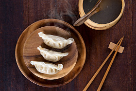 顶视图饺子图片