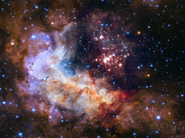 船底星座中的超級(jí)星團(tuán)(Westerlund 2)