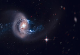 ngc7714是双鱼座的一个棒旋星系