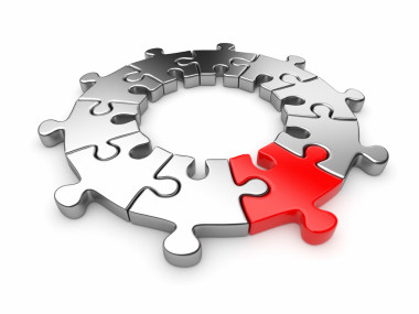 益智拼圖環(huán) 3d。創(chuàng)新的概念。關(guān)于白 bac 隔離