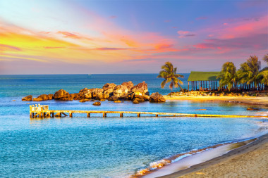 日出熱帶景觀海圖片