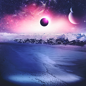 很远。宇宙。科学背景照片