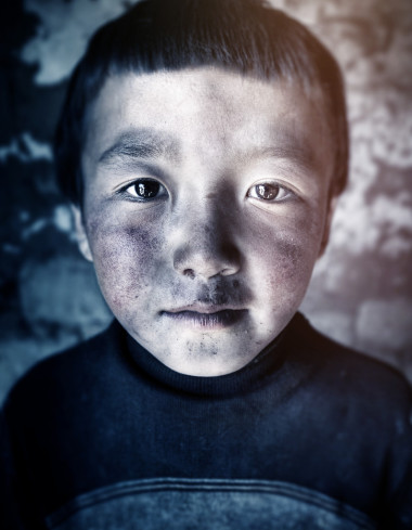 蒙古的小男孩