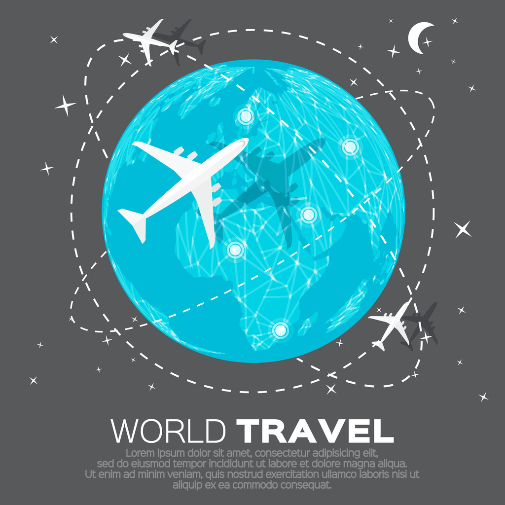 旅行世界地图图片